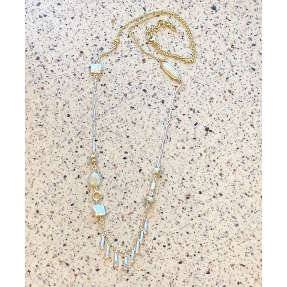 Lucky Brand Long Pearl And Amazonite Necklace - Picture 6 of 7